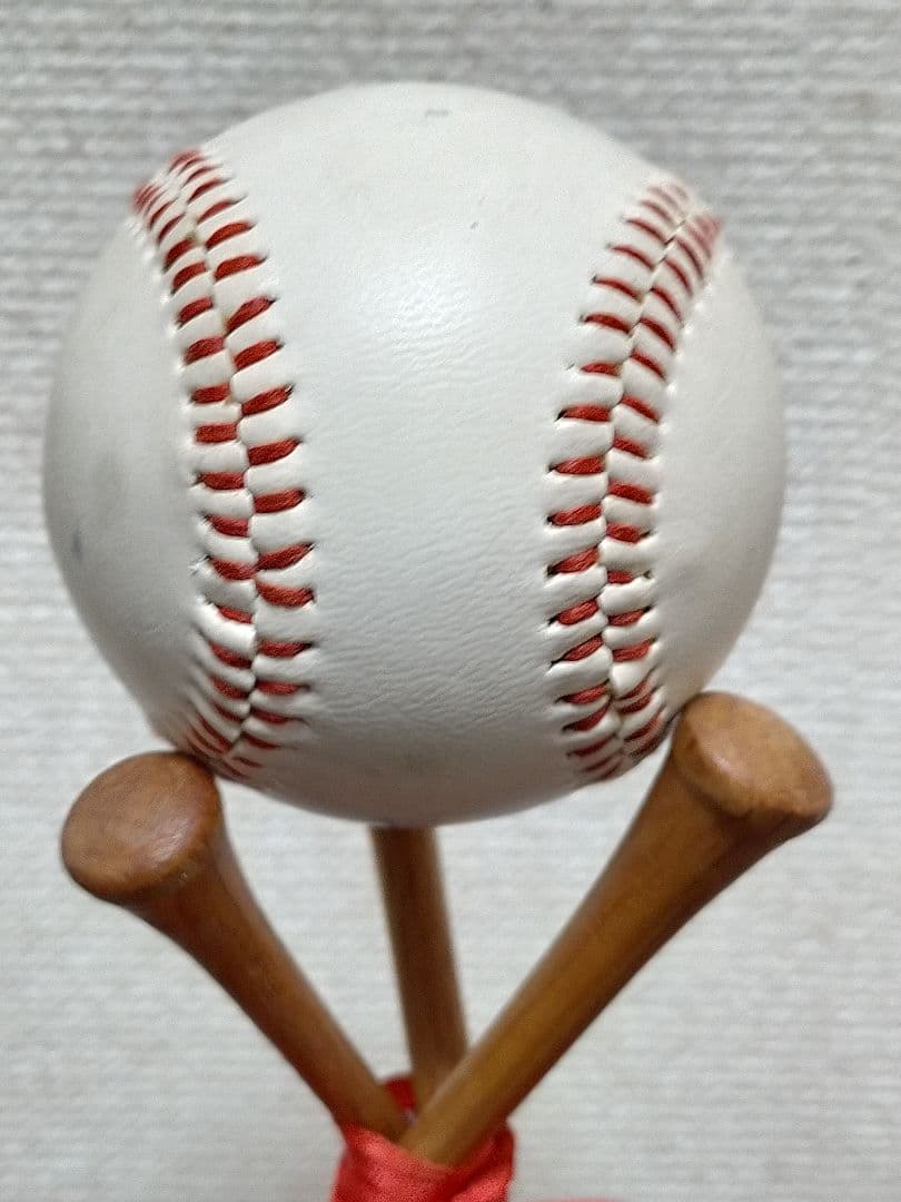 長嶋茂雄 サイン入り野球ボール 木製スタンド付き　50年位前の物