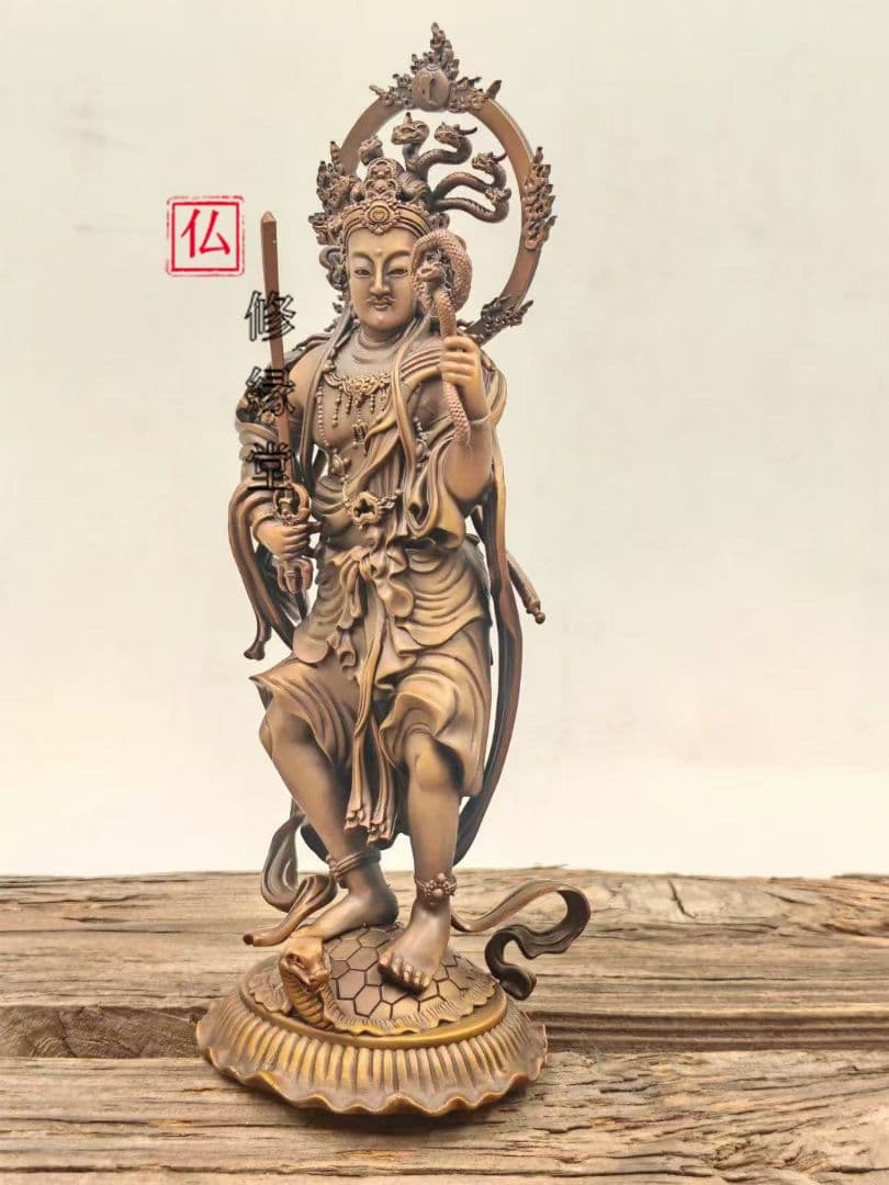 【修縁堂】 真言宗 法器 青銅着色 水の日 隠してもいい