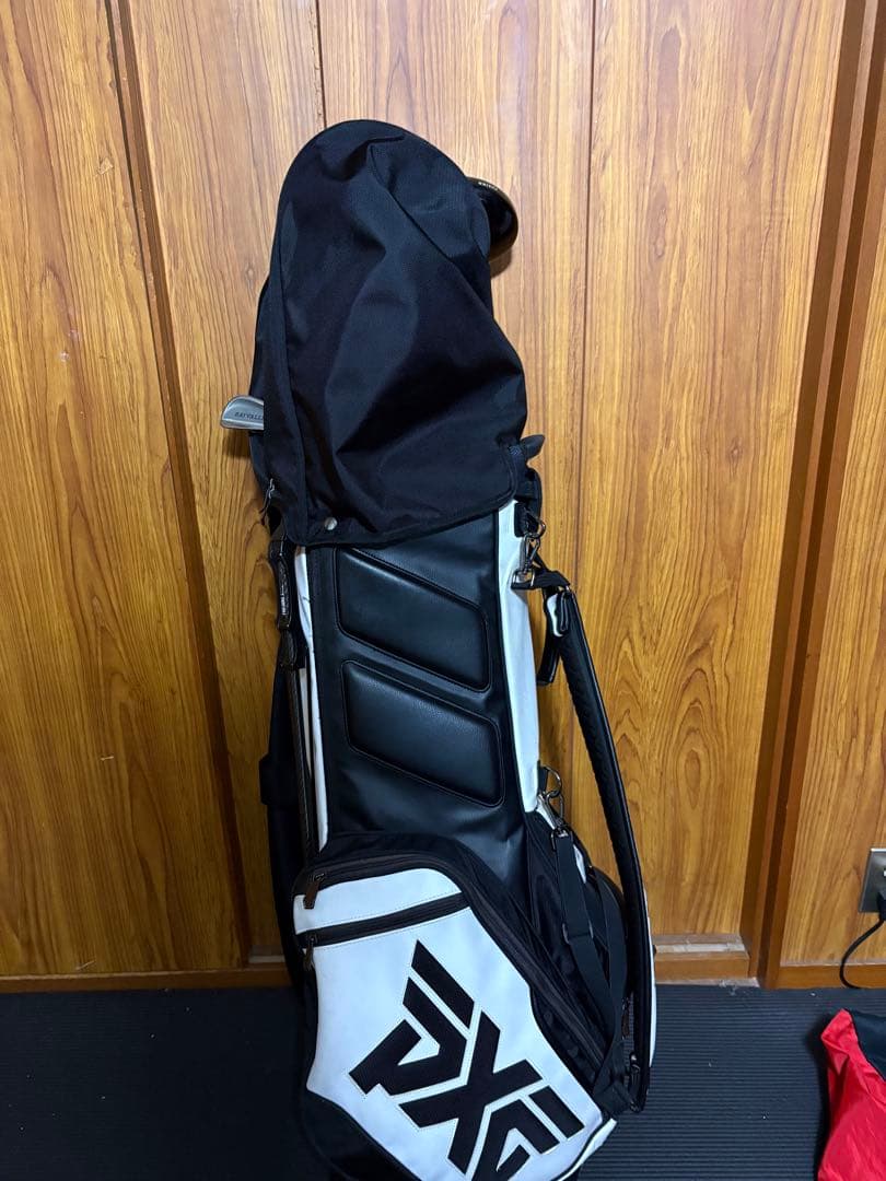 PXG キャディバッグ 白黒 バッグのみ