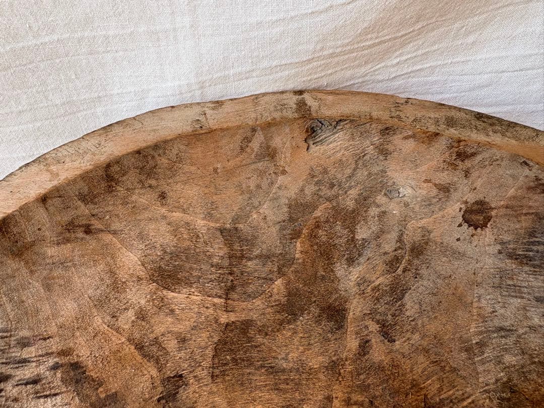 古道具　木皿　繭皿　枯れた皿