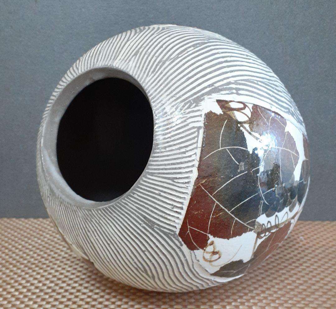 『新鋭作家　旬の作家』　【島田猛】作　ぶどう文様　大壺　共箱