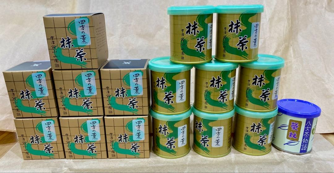 京都宇治抹茶山政小山園　四方の薫30g 15個➕福岡八女抹茶　榮林1缶サービス