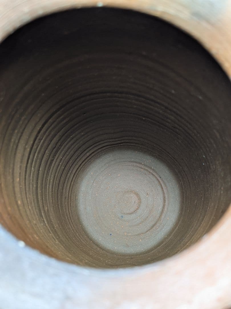 中村眞 備前焼 耳付花入 共箱共布 花瓶 花器 フラワーベース 中村真 華道具