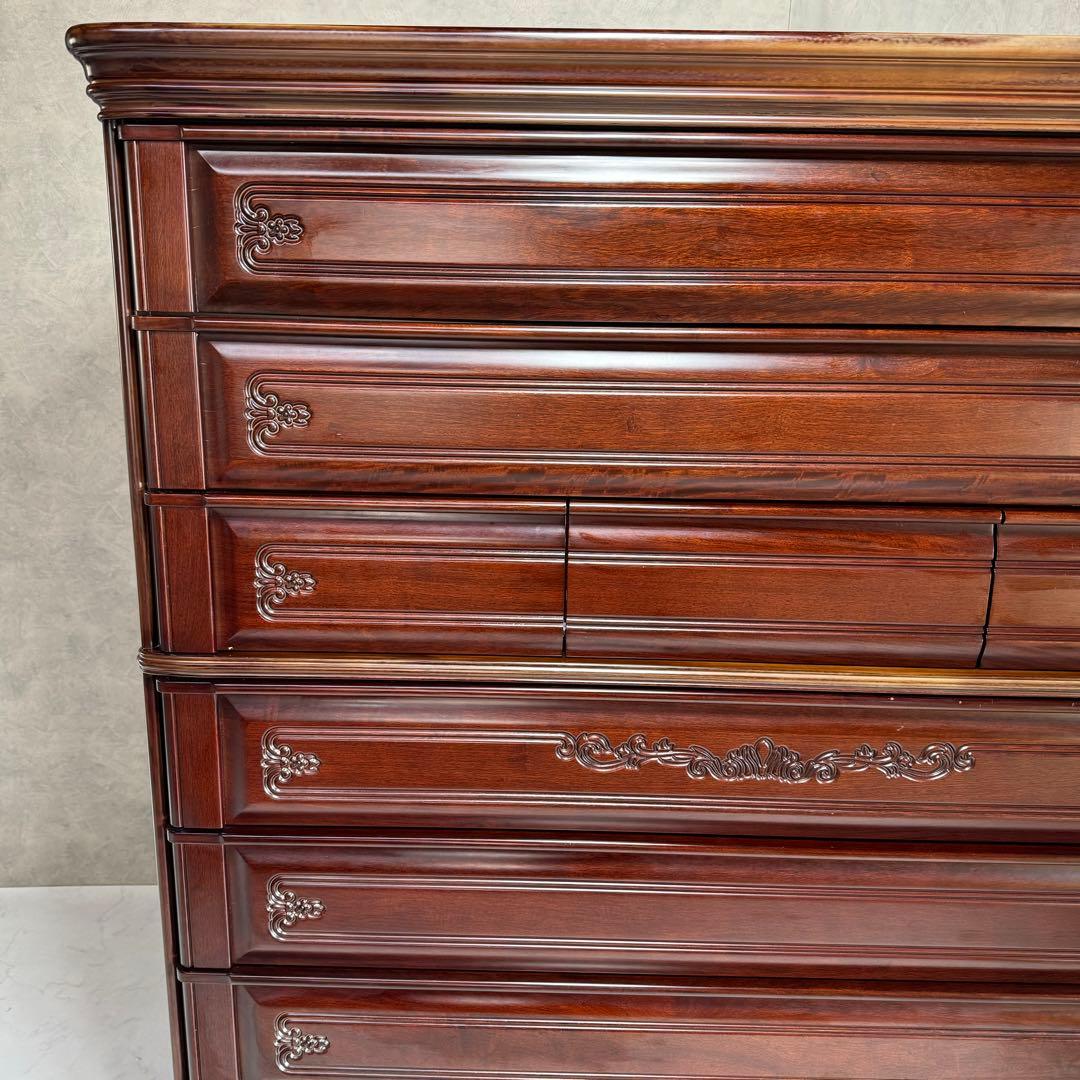 【高級桐タンス】府中家具上段 箪笥 時代家具 アンティーク レトロ 着物 装飾