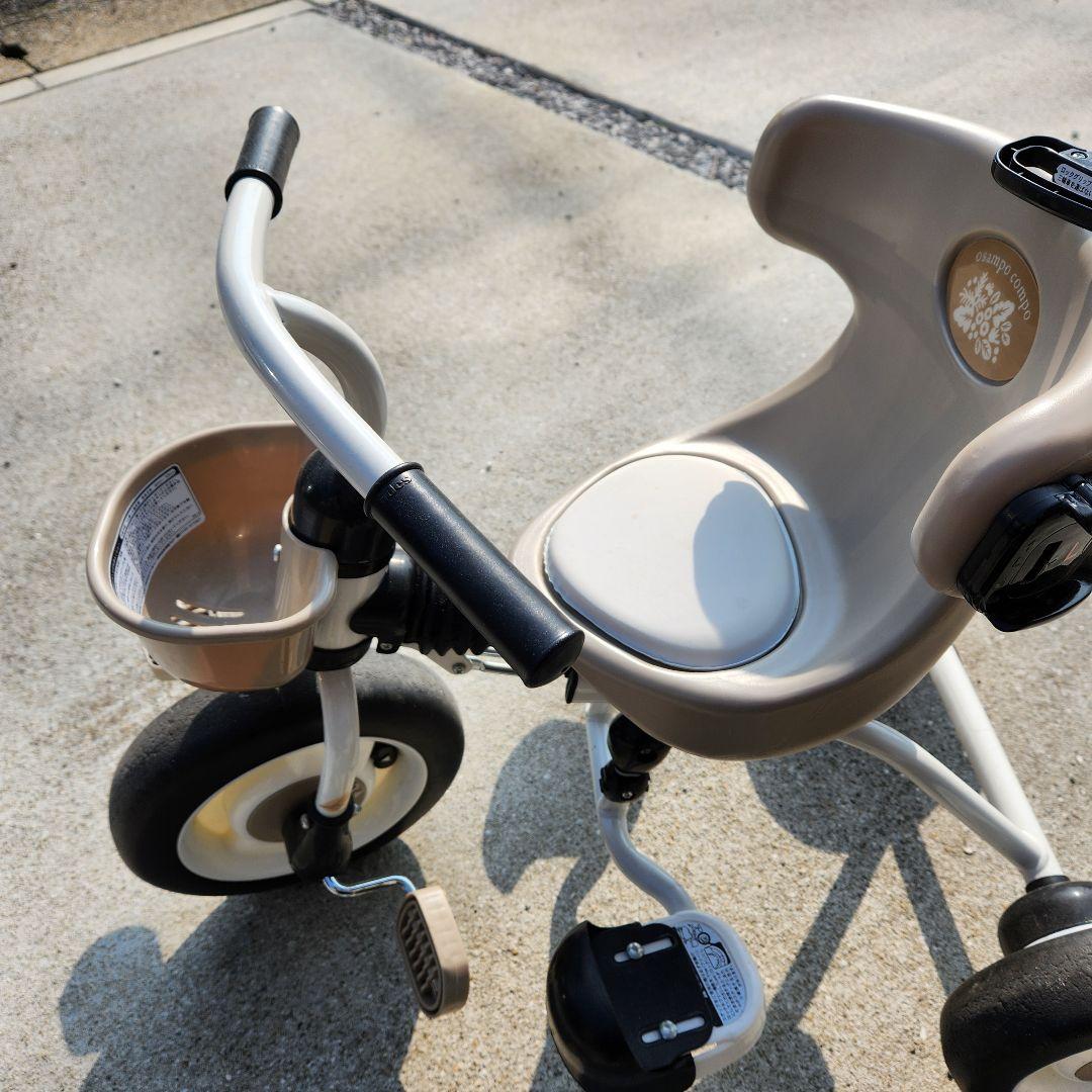 ides 折りたたみおさんぽコンポ　折りたたみ三輪車　ベージュ