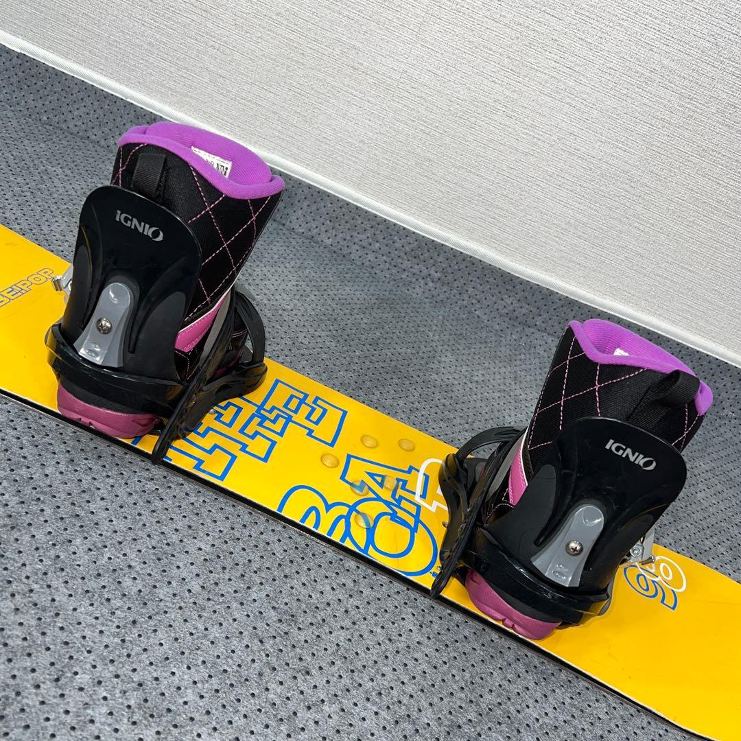 １０回使用 キッズスノーボード 98cm BE-POP×バイン×BOAブーツ