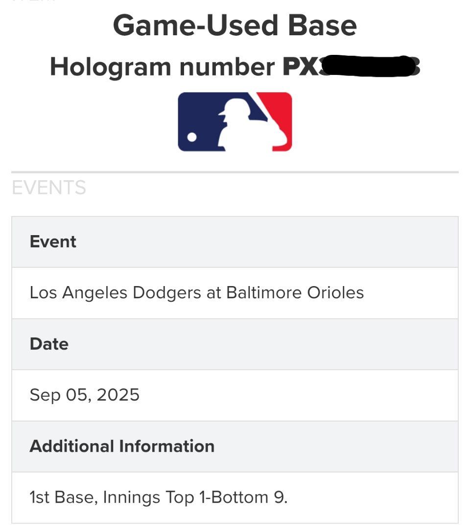 【価格交渉あり】大谷翔平 緊急登板 オリオールズ戦 9/5/25 一塁ベース