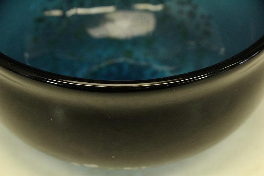 アンティーク カットガラス 切子 ガラス 瑠璃色ガラス 二件 時代物(A442)