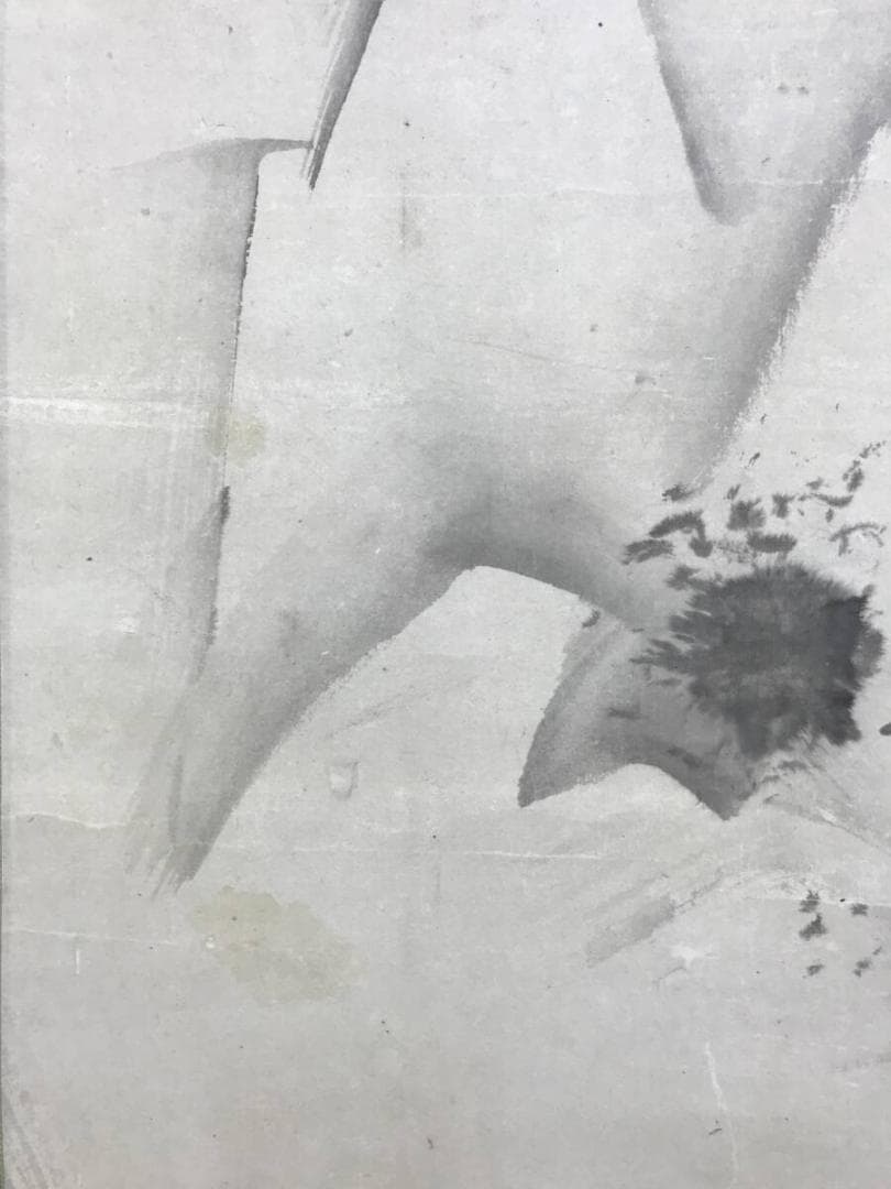 真作/根本幽峨/山水図/雪景漁夫図/掛軸☆宝船☆AH-650