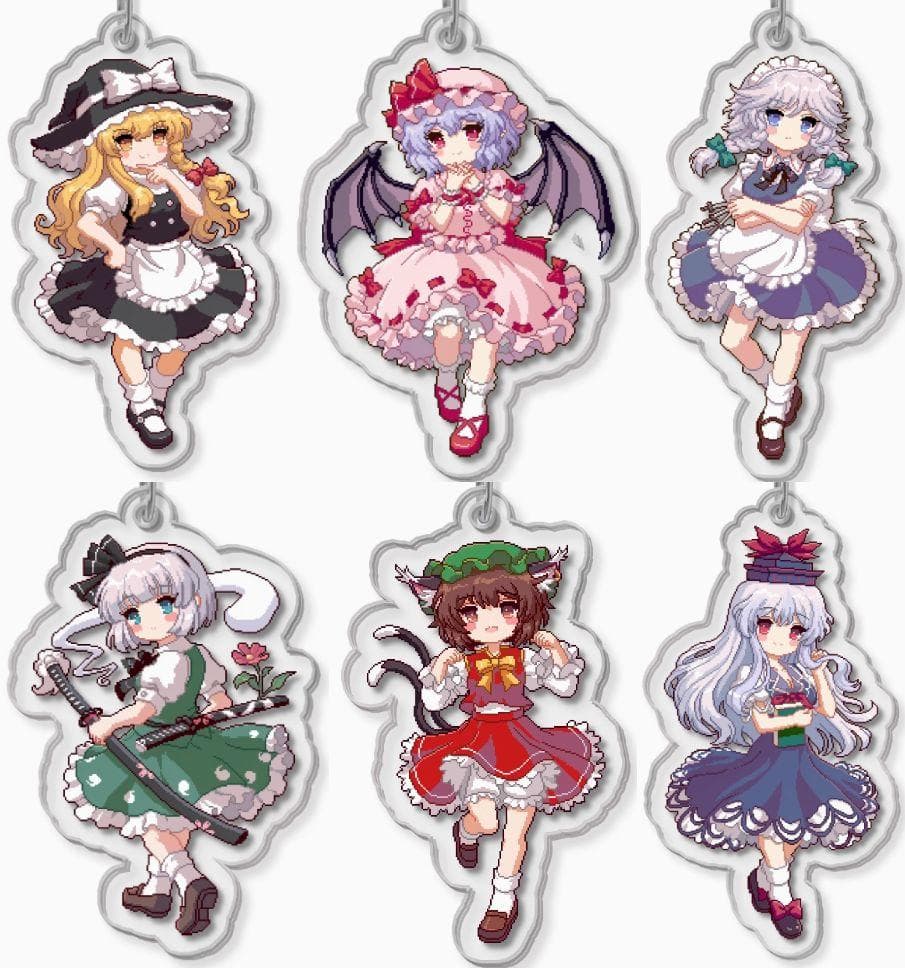 東方プロジェクト アクリルキーホルダー 26個 博麗霊夢 霧雨魔理沙 ルーミア