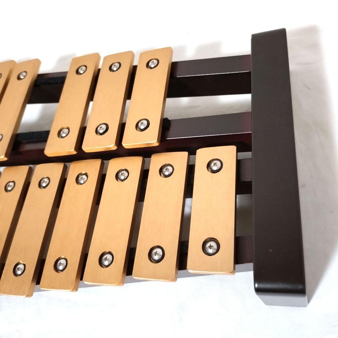 希少　YAMAHA　グロッケン　ゴールド　卓上鉄琴　32音　ハードケース付き