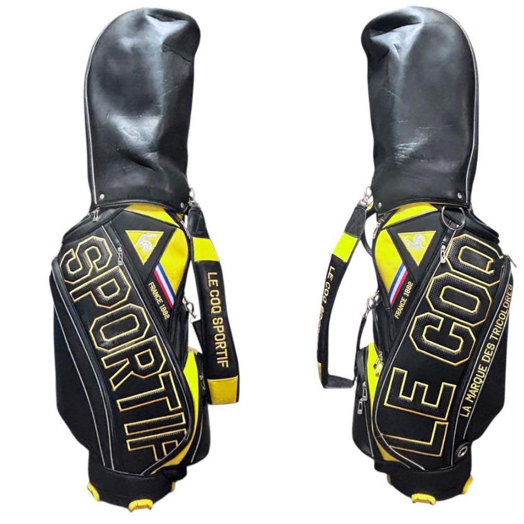 LE COQ SPORTIF キャディバッグ イエロ- 9.5型 トリコロール