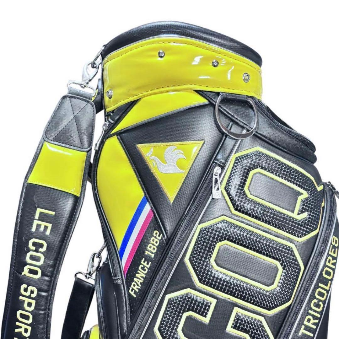 LE COQ SPORTIF キャディバッグ イエロ- 9.5型 トリコロール