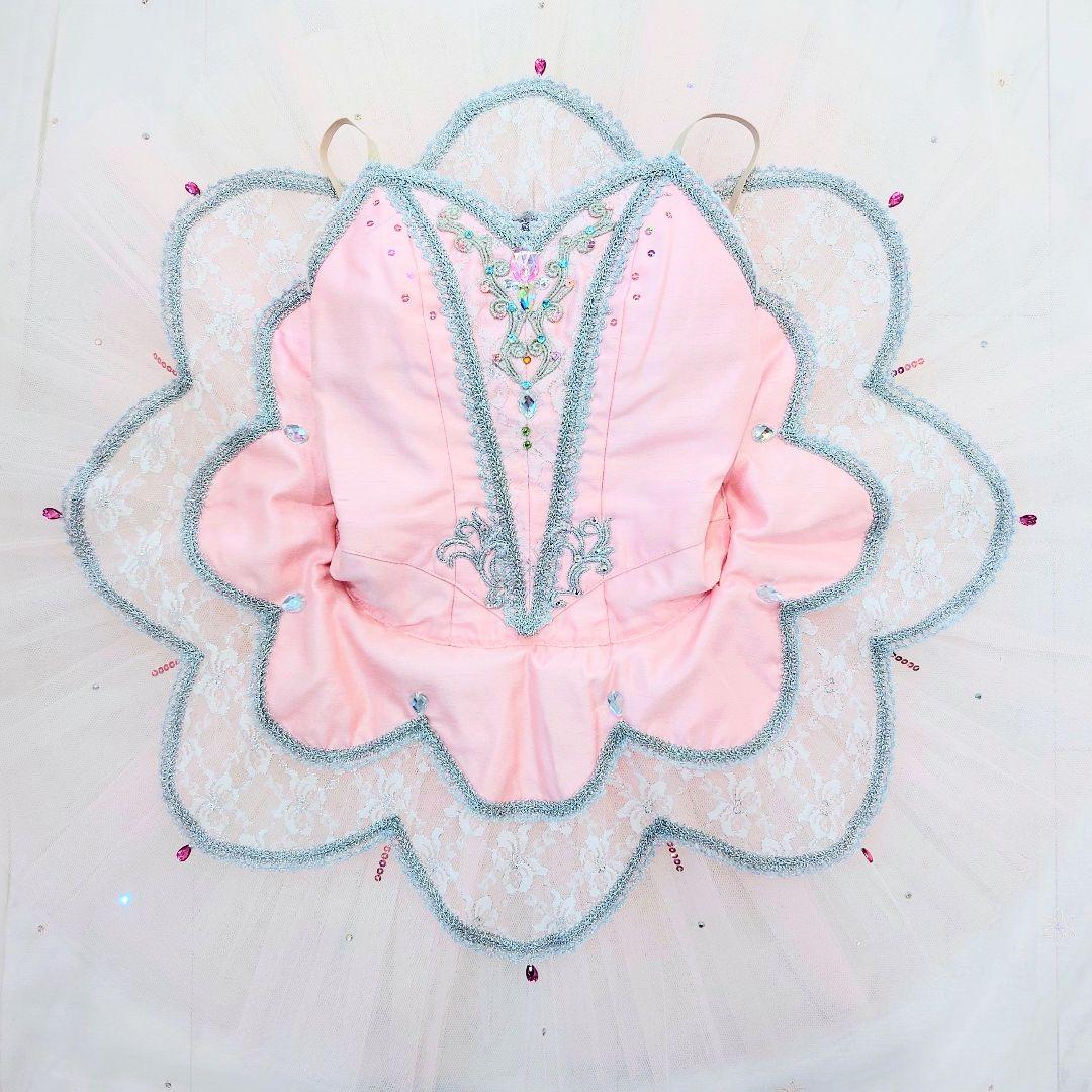 【ドルシネア、金平糖、オーロラ姫 チャコット バレエ衣裳 袖飾り付き 美品 ５号