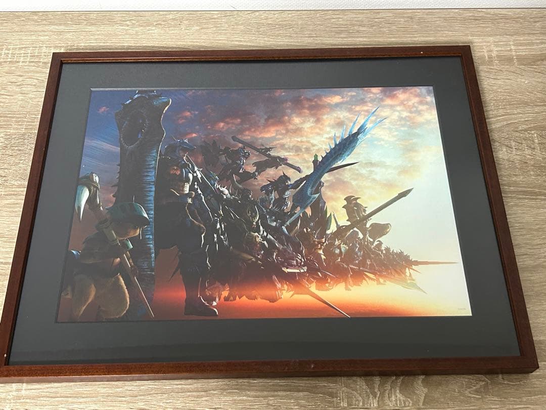 モンスターハンター　20周年額装アート　ハンターエディション