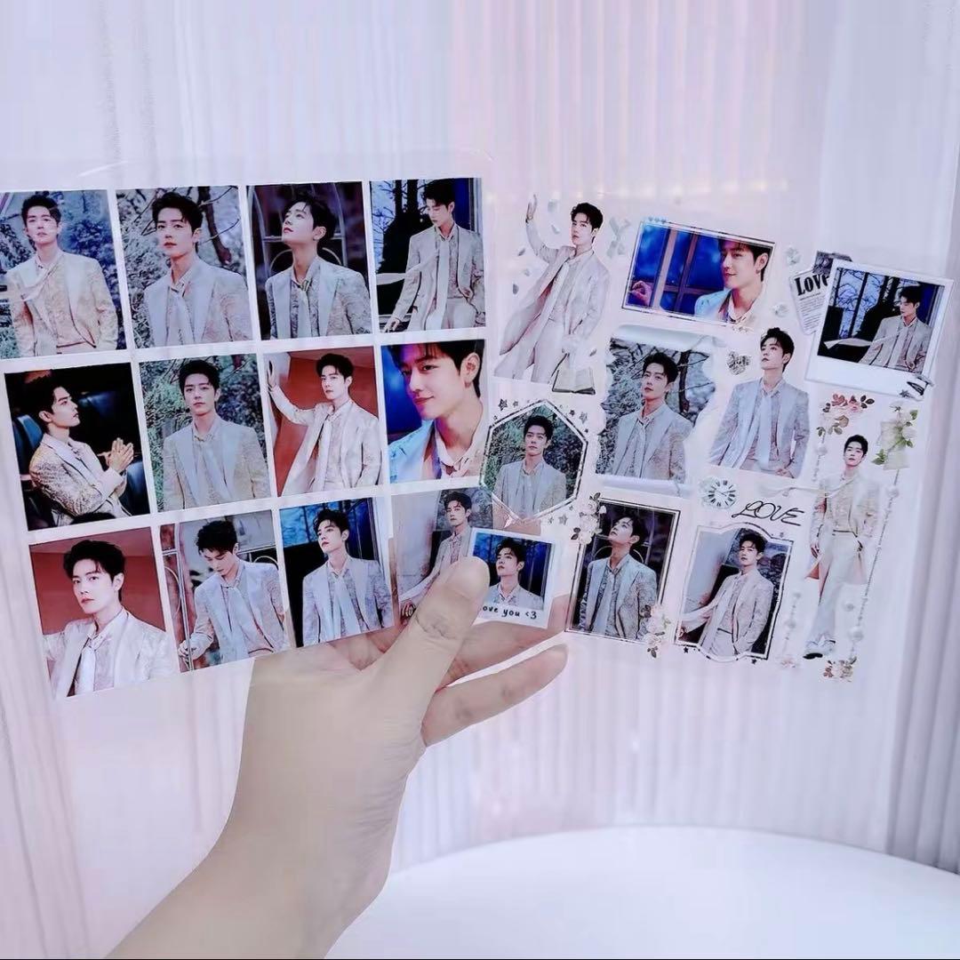 15×15cm 肖戦 転写ステッカー 耐油 防水ステッカー　2枚　28セット❣