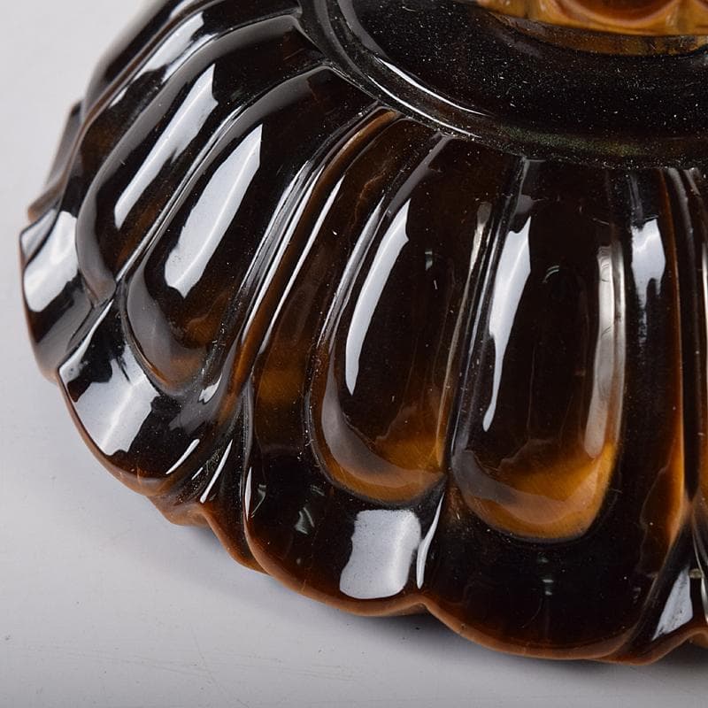 水晶玉　パワーストーン　直径約41㎜　虎目石台　M　R8379