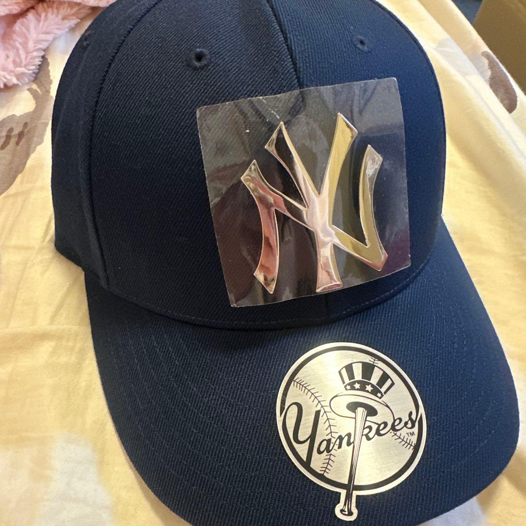 aespa カリナ MLB キャップ 帽子ネイビー KARINA トレカセット②