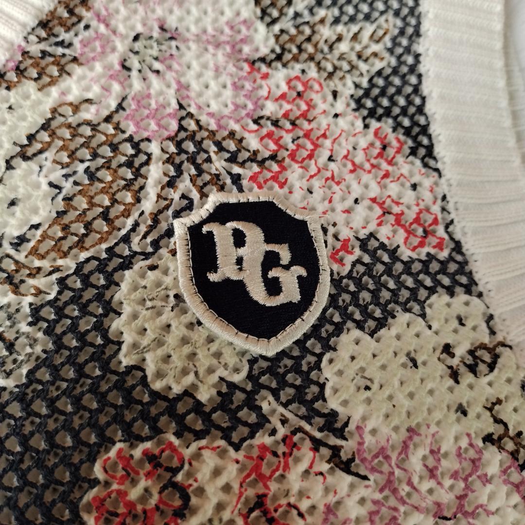 【完売品】パーリーゲイツ LIBERTY プリント Vネック ニットベスト 花柄