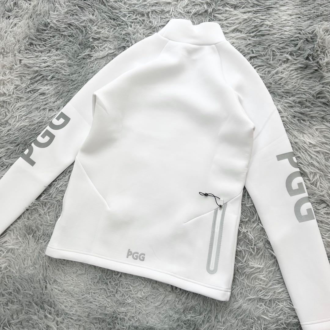 新品　PGG パーリーゲイツ　プルオーバー　ハイネック　カットソー　ホワイト　1