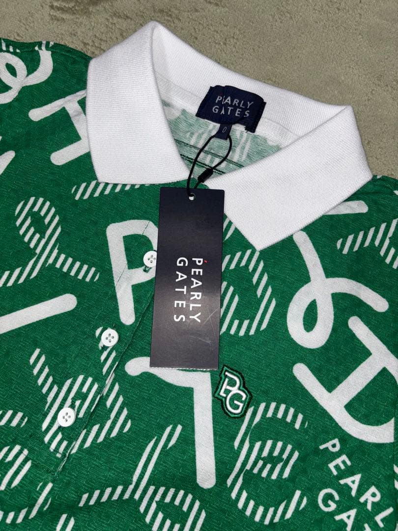 （新品）パーリーゲイツ 、もやっとロゴ柄シリーズ、セットアップ、サイズ0