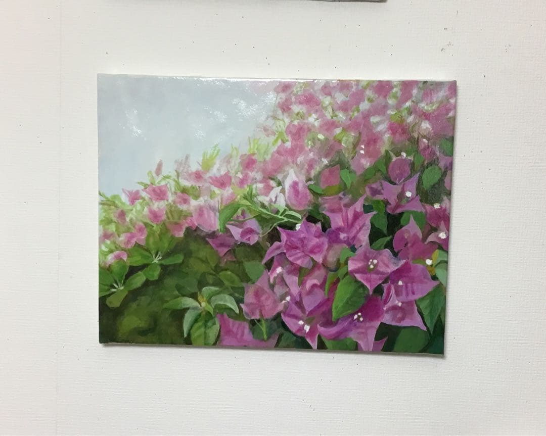 油絵「ブーゲンビリア」F6号