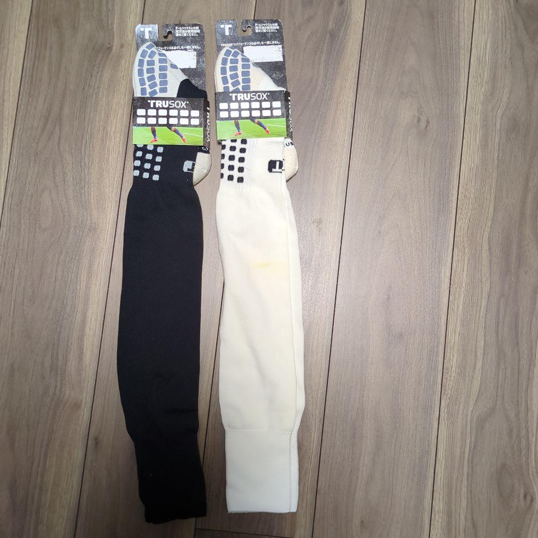 TRUSOX サッカー用ソックス 黒白セット Mサイズ