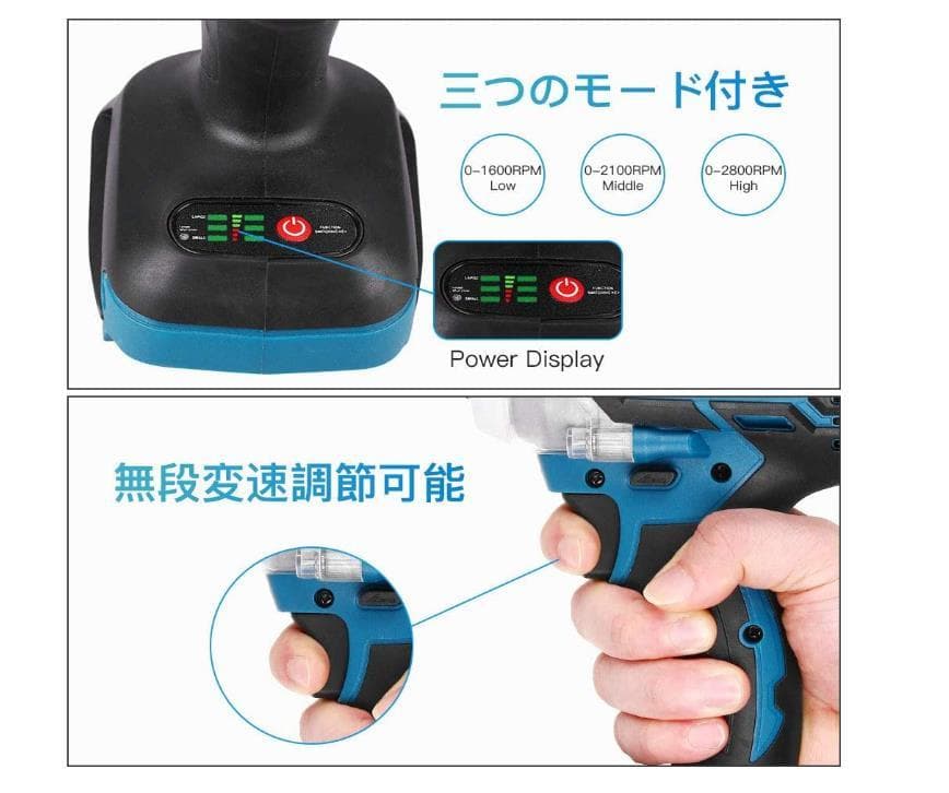 １台3役 インパクトレンチ/インパクトドライバー//インパクトドリル/正逆転両用