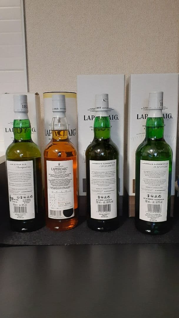 【新品】ラフロイグ10年・エレメンツ L1.0・L2.0 カーディス 4本セット