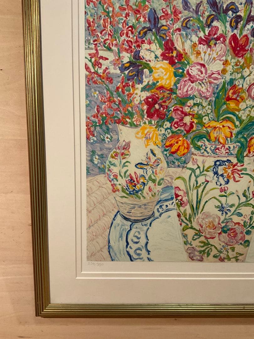 レスリーセイヤー「アイリスパレット」シルクスクリーン　直筆サイン・エディション有