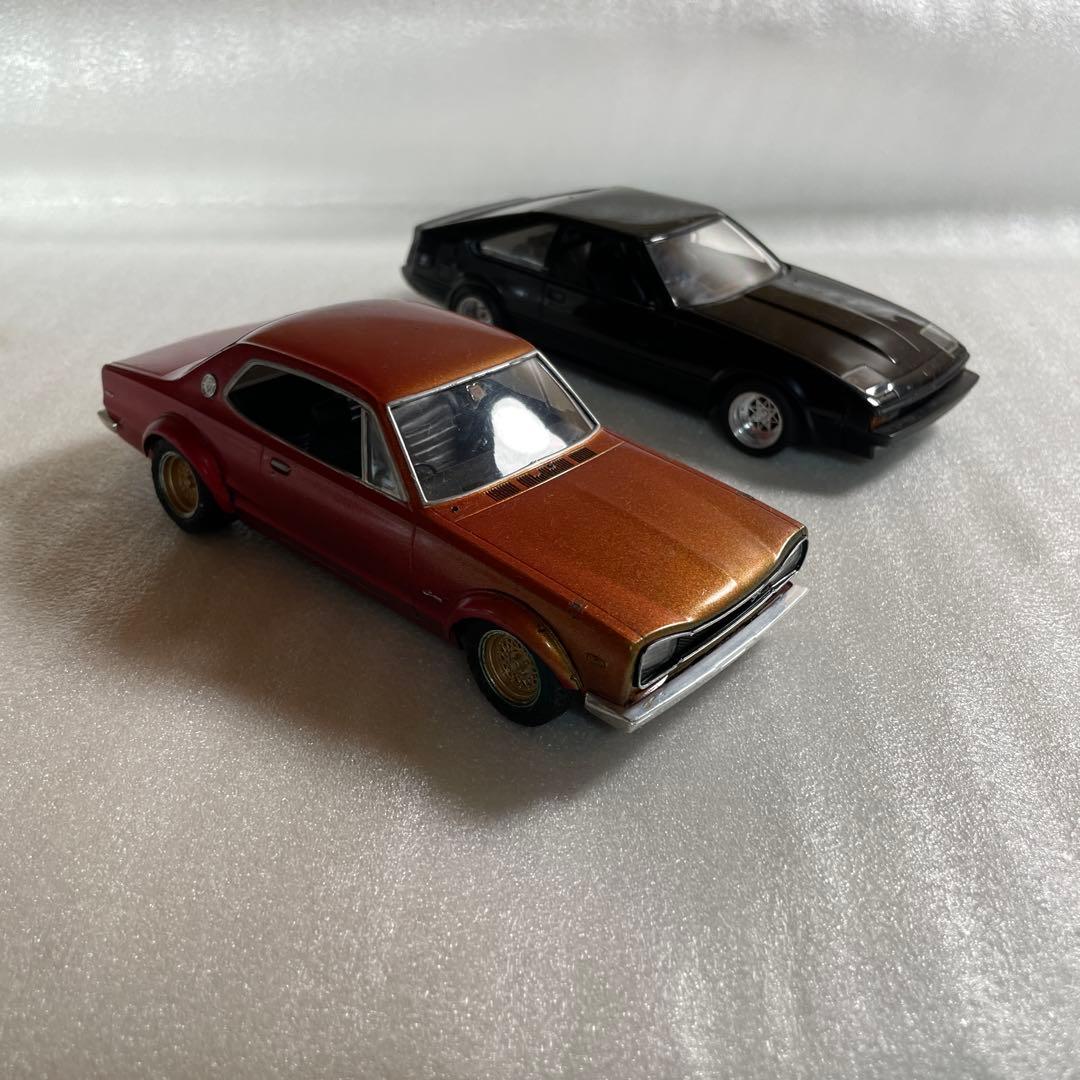 【完成品】旧車 プラモデル 4台セットケンメリ ハコスカ ジャパン セリカ
