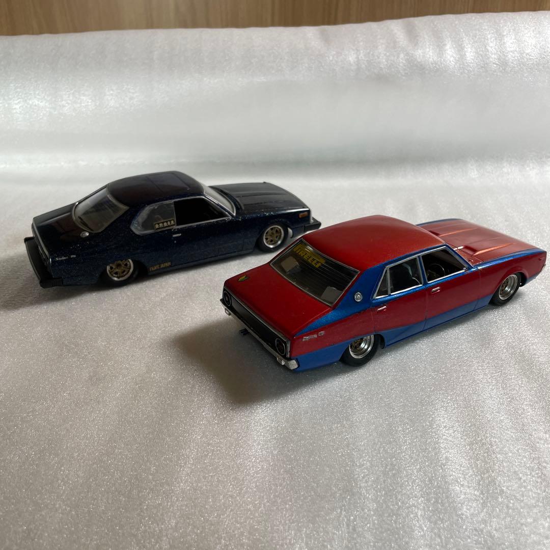 【完成品】旧車 プラモデル 4台セットケンメリ ハコスカ ジャパン セリカ