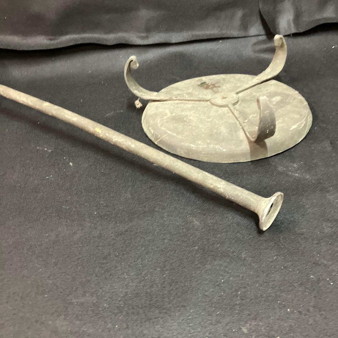 江戸時代 燭台 蝋燭立て 青銅製 茶道 瞑想 ヨガ ヒーリング 骨董 古美術