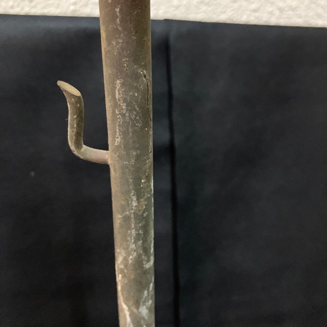 江戸時代 燭台 蝋燭立て 青銅製 茶道 瞑想 ヨガ ヒーリング 骨董 古美術