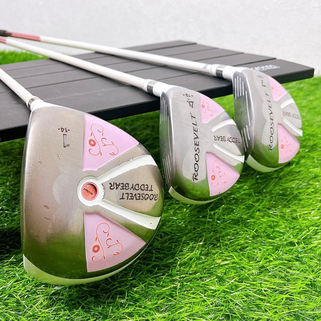 バッグ未使用　パーソンズ　ルーズベルトテディベア　レディースゴルフクラブセット