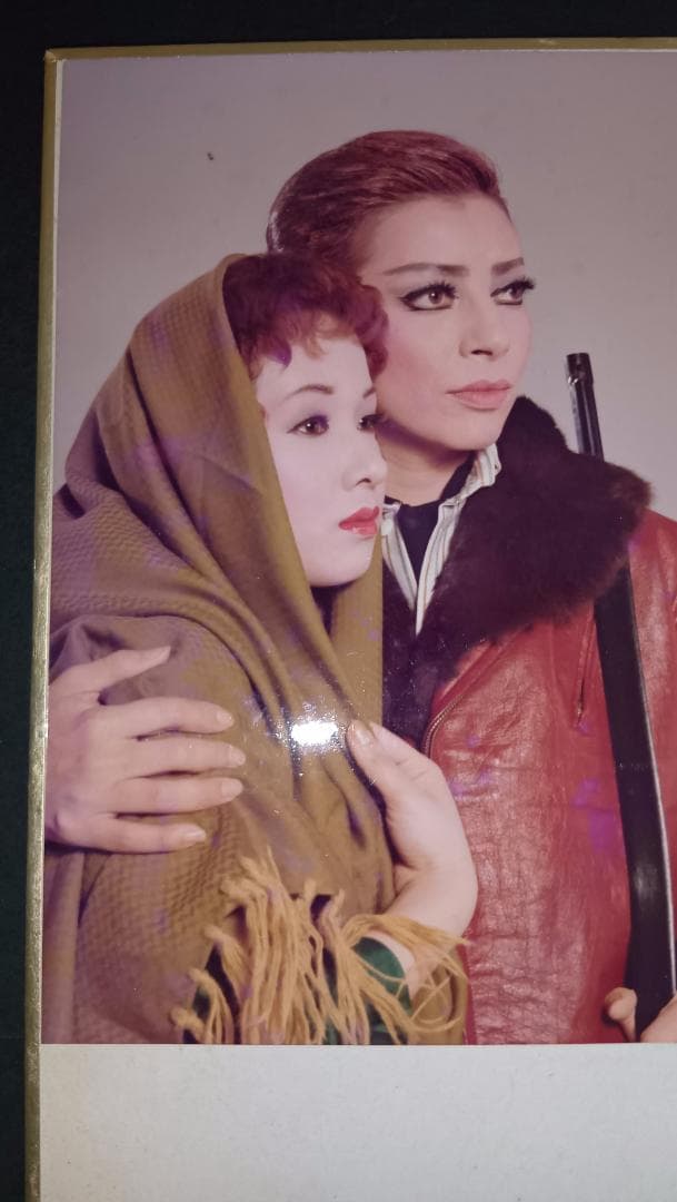 【直筆サイン入り色紙】鳳蘭＆遥くらら 舞台写真付き／宝塚レジェンド