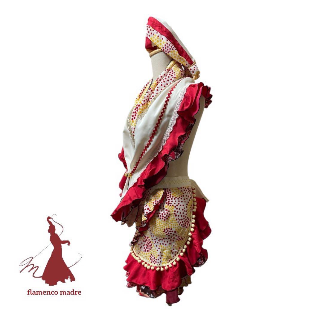 フラメンコドレス　エプロン　ピキージョ　ターバンセット