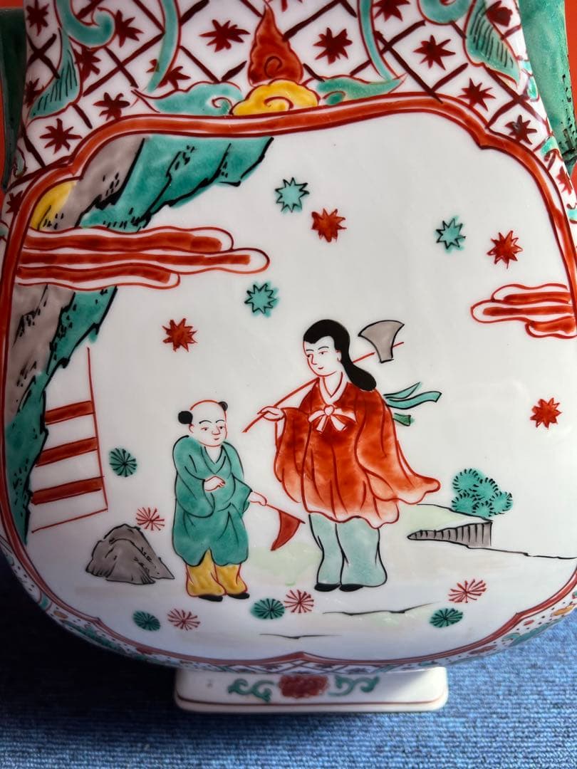 1072  古董品 古陶瓷器 中国古美術  大明萬暦年製銘　花瓶　時代物