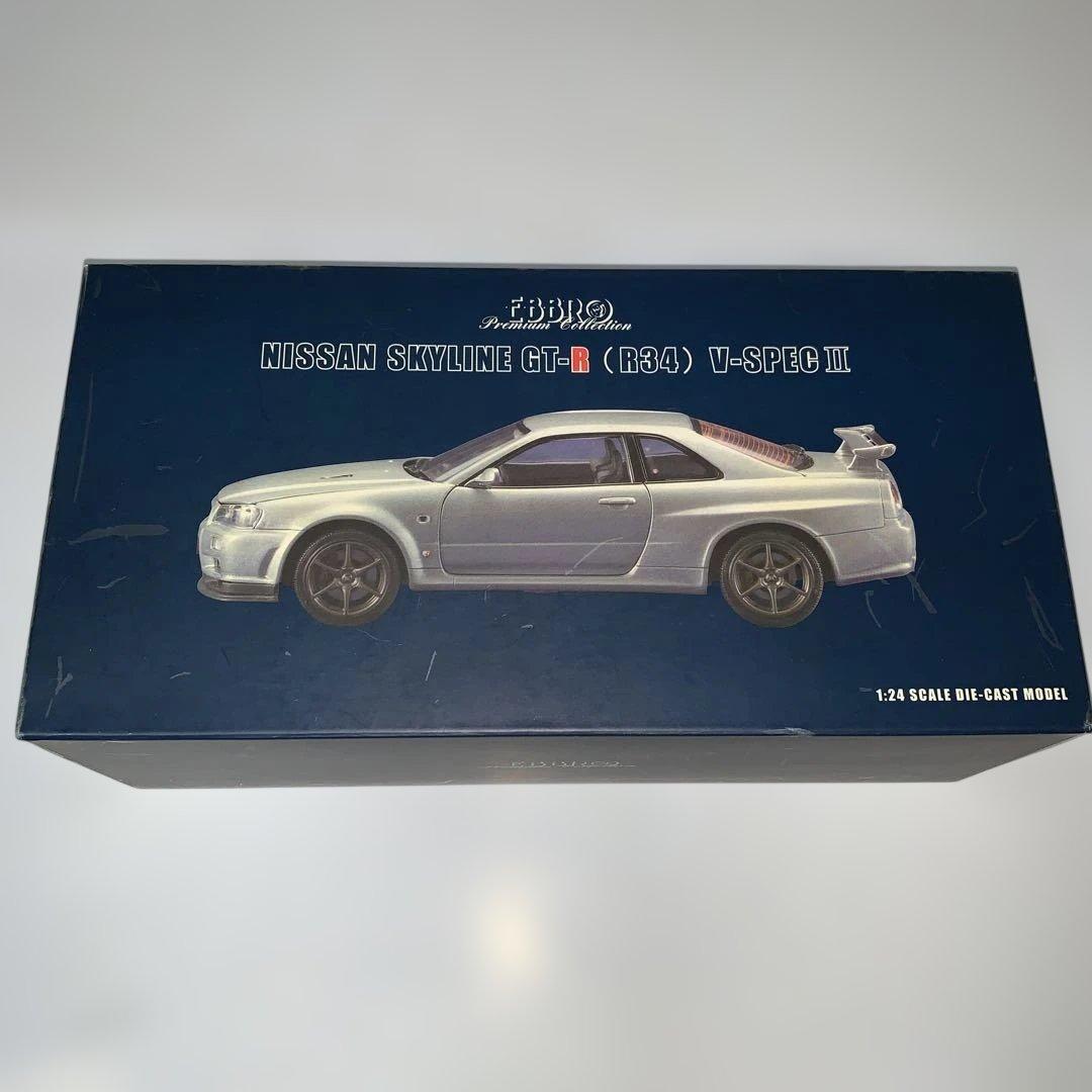 エブロ　日産スカイラインGT-R（R 34）VスペックⅡ 1/24 シルバー