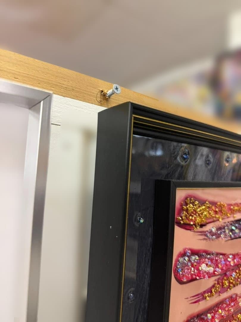 アートパネル　水晶絵　レッド　コスメ　ピンク　美容　キラキラ　赤　壁掛け　額