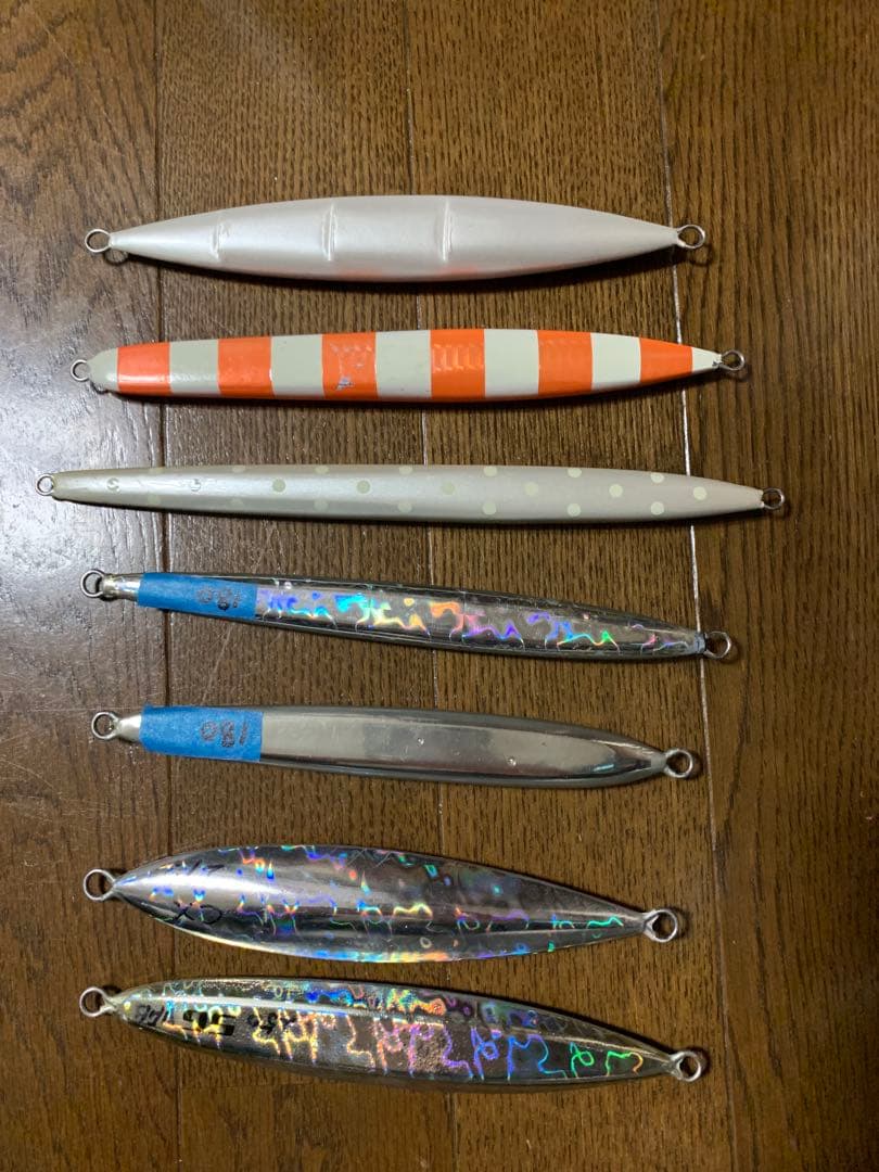 スロージギング メダルジグ、バッグ、フックセット 180g〜380g