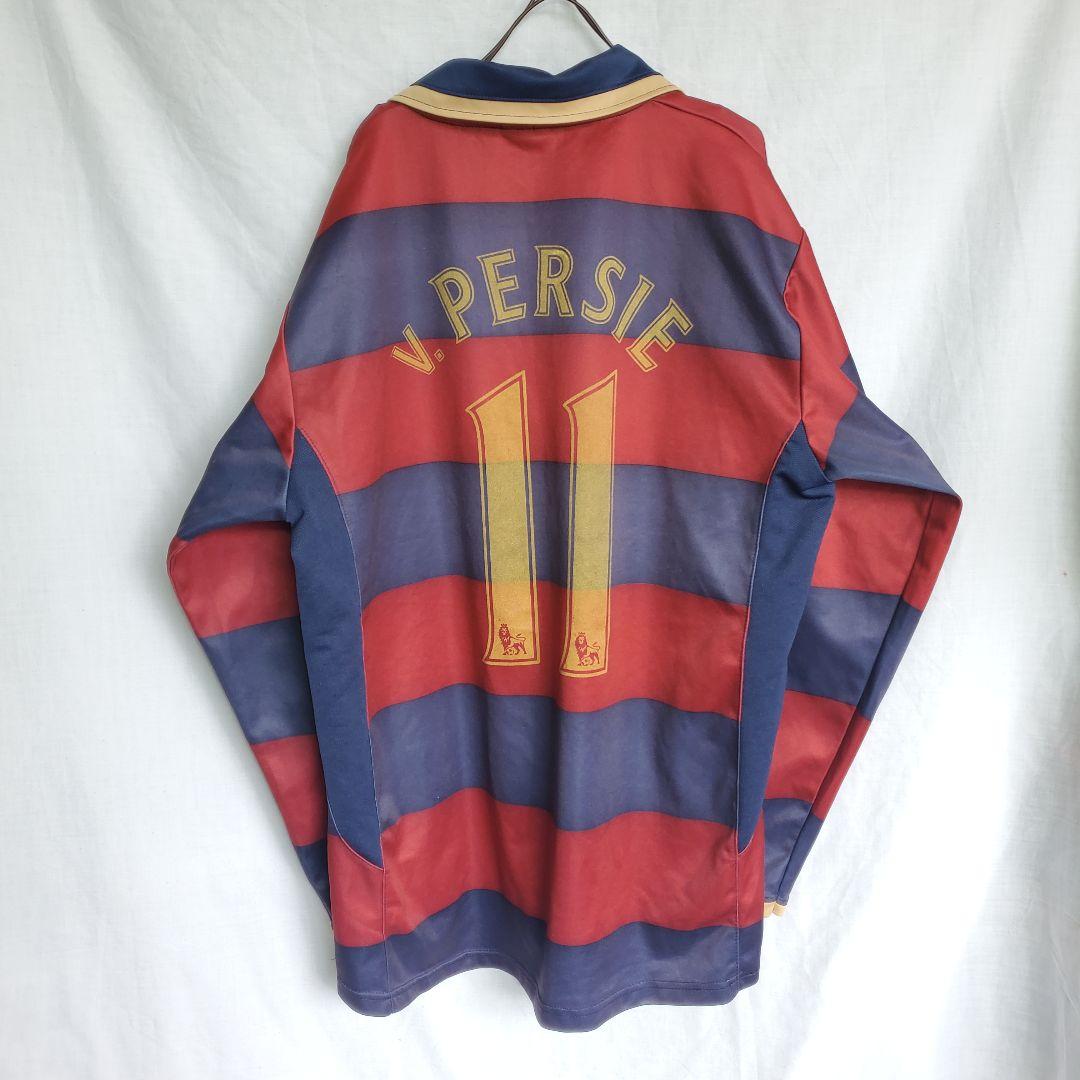アーセナル ロビン・ファン・ペルシ サッカー 長袖 ユニフォーム ストライプ
