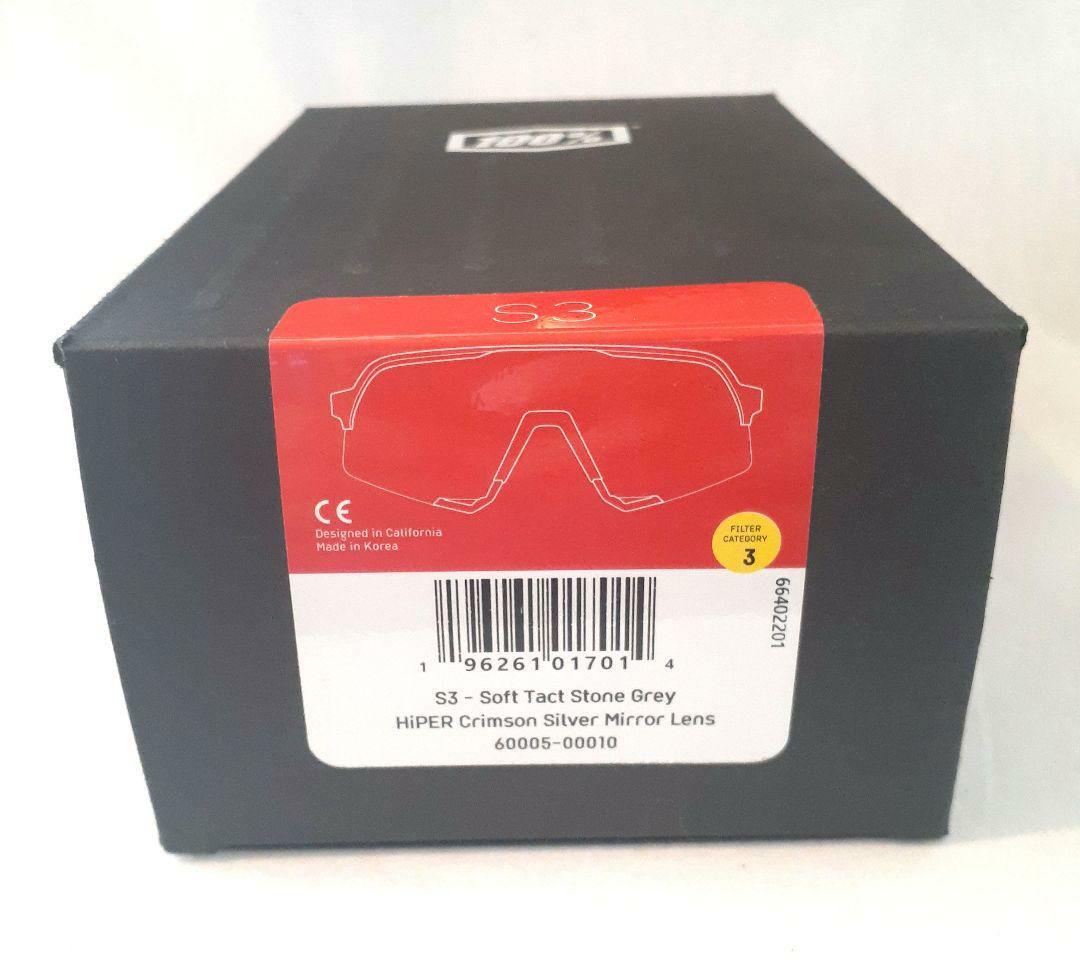100% S3 Stone Grey クリムゾン ワンハンドレッド サングラス