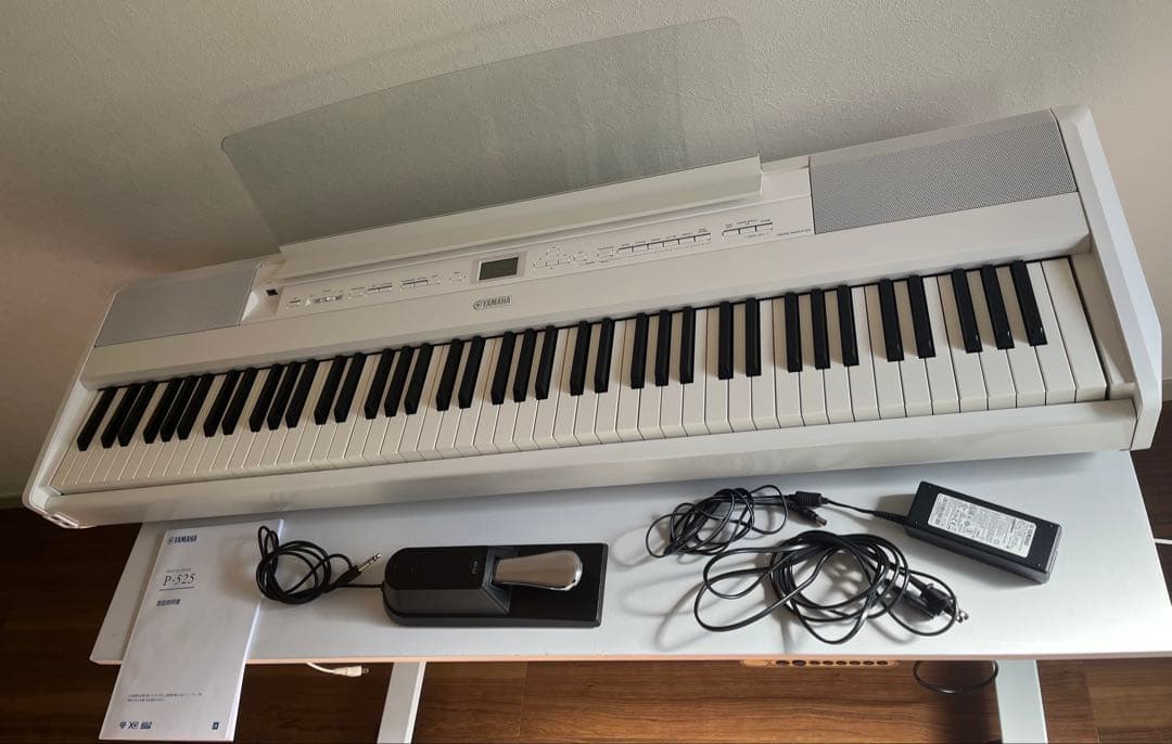 ヤマハ YAMAHA P-525 ホワイト 電子ピアノ 88鍵盤 1点
