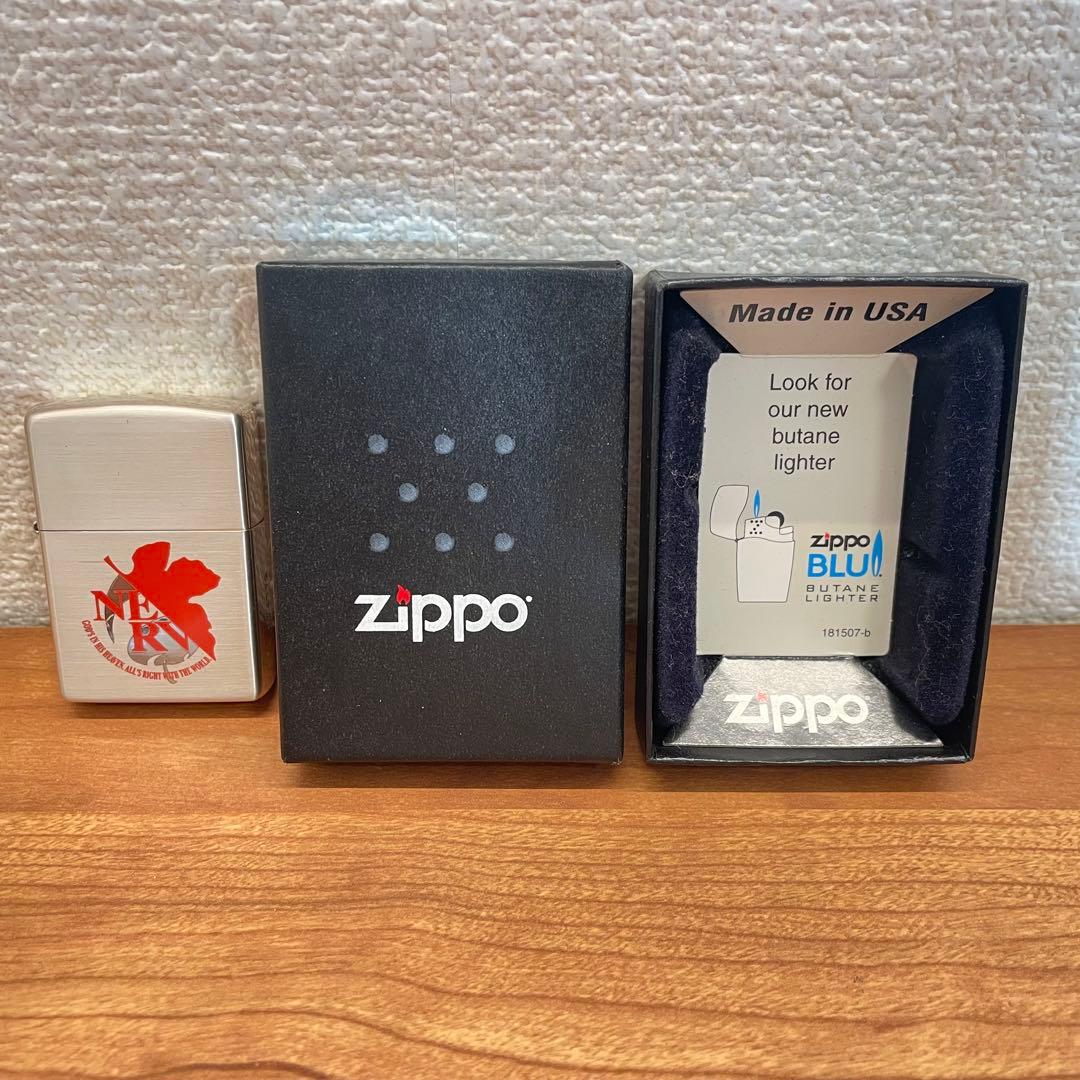 【新品未使用】ZIPPO エヴァンゲリヲン ネルフ ライター 赤銀 ジッポ