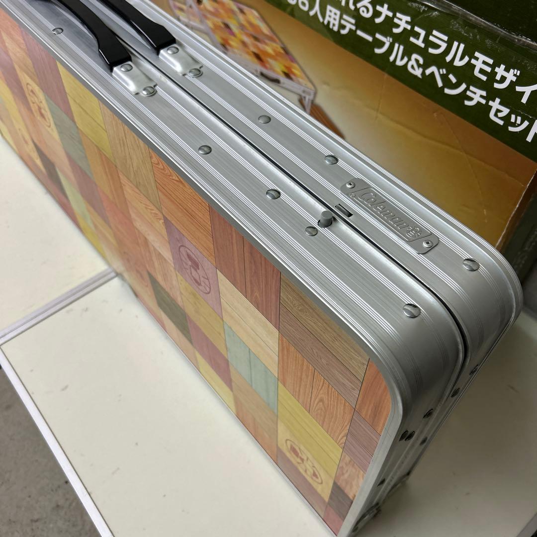 極美品　廃盤　コールマン　テーブル ナチュラルモザイク ファミリーリビングセット