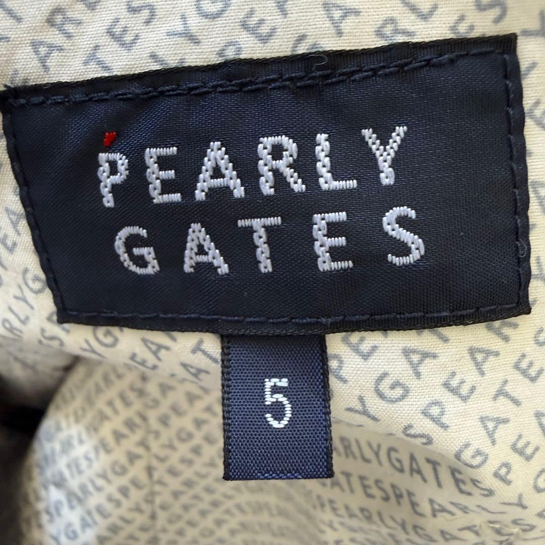 美品　パーリーゲイツ　パンツ　総柄　L〜XL相当 ネイビー　グレー　紺　5