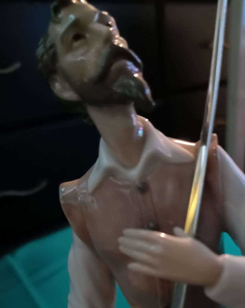 【リヤドロ】LLADRO　ドン・キホーテ　スペイン　磁器　ロゴ入りスタンドセット