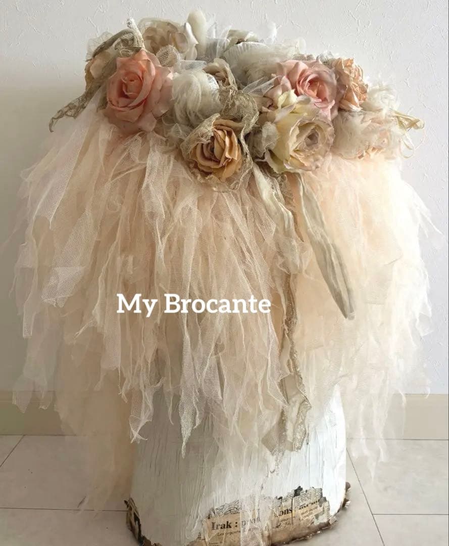 アンティーク雑貨 Pale Apricot Tulle Bolero