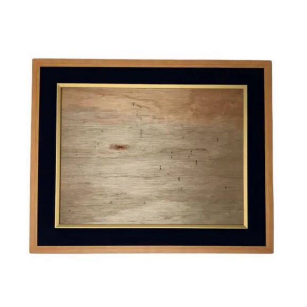 【すぐ発送】東京文化刺繍専用額3号木地 高級額縁 紺 別珍 Art 新品未使用